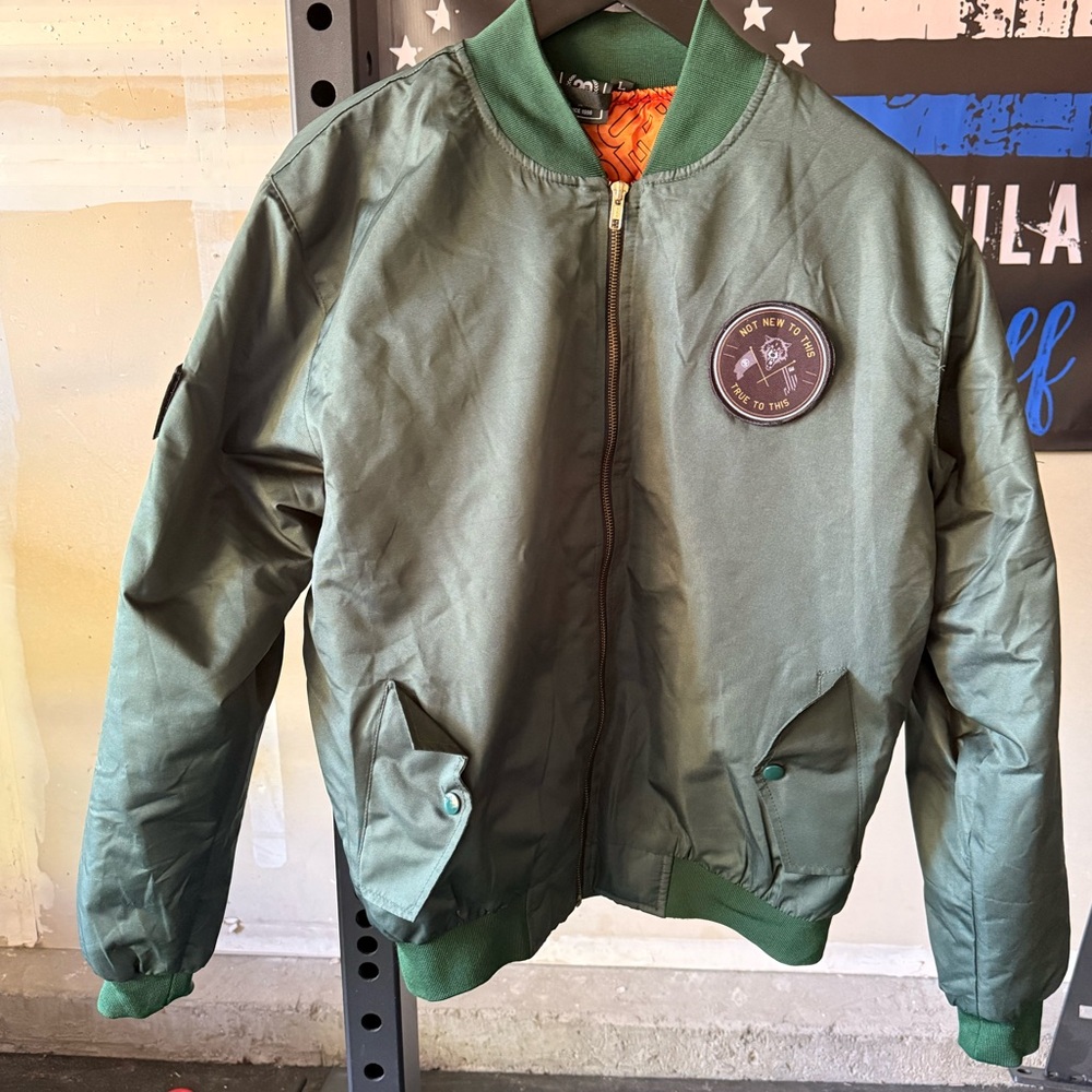 Men's True SF Dark green bomber jacket size large
